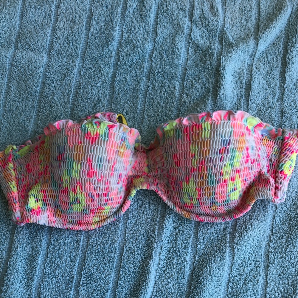 Victoria Secret Strapless Swimsuit FloralPrint 34B